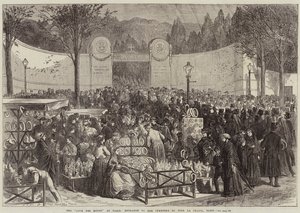 Jour Des Morts i Paris, inngangen til kirkegården i Pere La Chaise, Paris